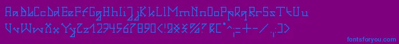 GotikaSerifaiA Font – Blue Fonts on Purple Background