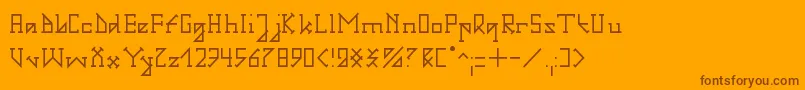 GotikaSerifaiA Font – Brown Fonts on Orange Background