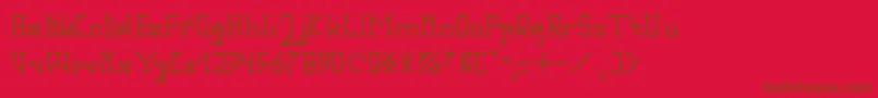 GotikaSerifaiA Font – Brown Fonts on Red Background