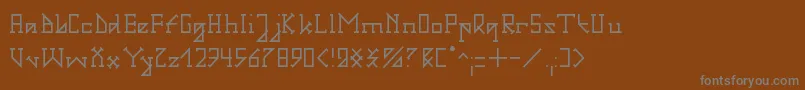 フォントGotikaSerifaiA – 茶色の背景に灰色の文字