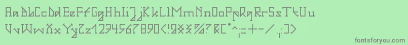 GotikaSerifaiA Font – Gray Fonts on Green Background