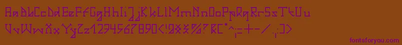 GotikaSerifaiA Font – Purple Fonts on Brown Background