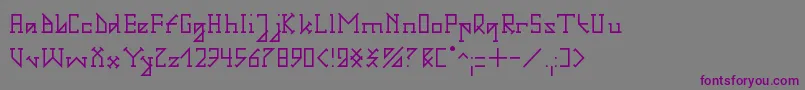 GotikaSerifaiA Font – Purple Fonts on Gray Background