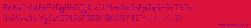 フォントGotikaSerifaiA – 赤い背景に紫のフォント