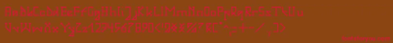 GotikaSerifaiA Font – Red Fonts on Brown Background