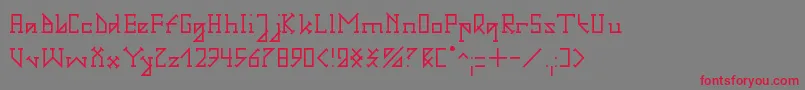 フォントGotikaSerifaiA – 赤い文字の灰色の背景