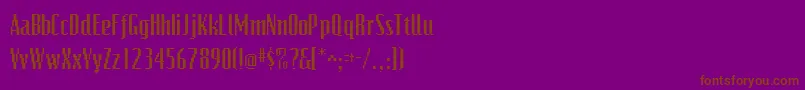 VideocondsskRegular Font – Brown Fonts on Purple Background