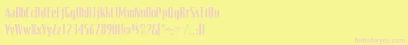 Шрифт VideocondsskRegular – розовые шрифты на жёлтом фоне