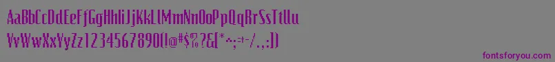Шрифт VideocondsskRegular – фиолетовые шрифты на сером фоне
