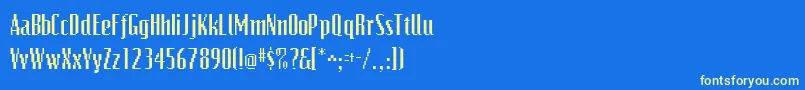 fuente VideocondsskRegular – Fuentes Amarillas Sobre Fondo Azul