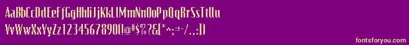 fuente VideocondsskRegular – Fuentes Amarillas Sobre Fondo Morado
