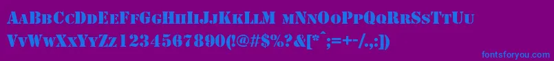Shablonctt Font – Blue Fonts on Purple Background