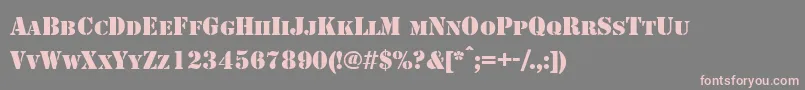 Shablonctt Font – Pink Fonts on Gray Background