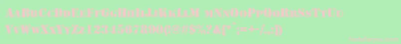 Shablonctt Font – Pink Fonts on Green Background