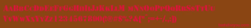 Shablonctt Font – Red Fonts on Brown Background