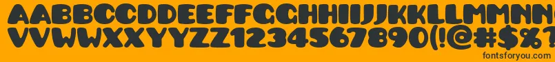 Pusab Font – Black Fonts on Orange Background