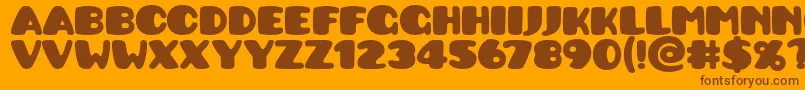 Pusab Font – Brown Fonts on Orange Background