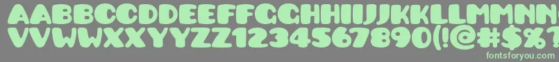 Pusab Font – Green Fonts on Gray Background