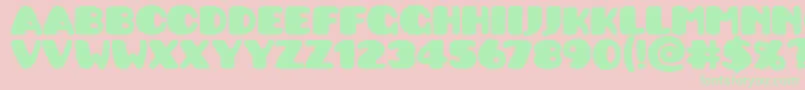 Pusab Font – Green Fonts on Pink Background