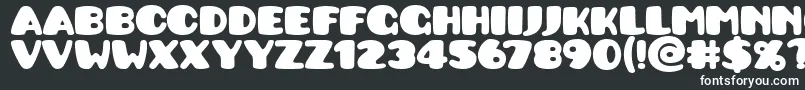 Pusab Font – White Fonts on Black Background