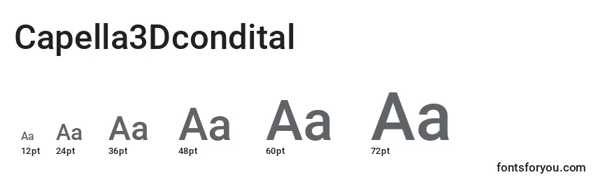 Размеры шрифта Capella3Dcondital