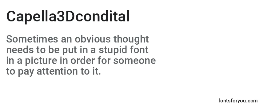 Review of the Capella3Dcondital Font