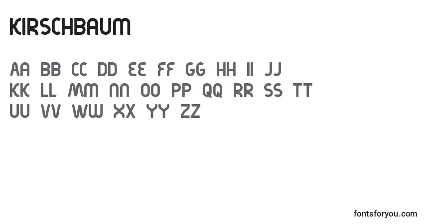 Kirschbaum Font – alphabet, numbers, special characters