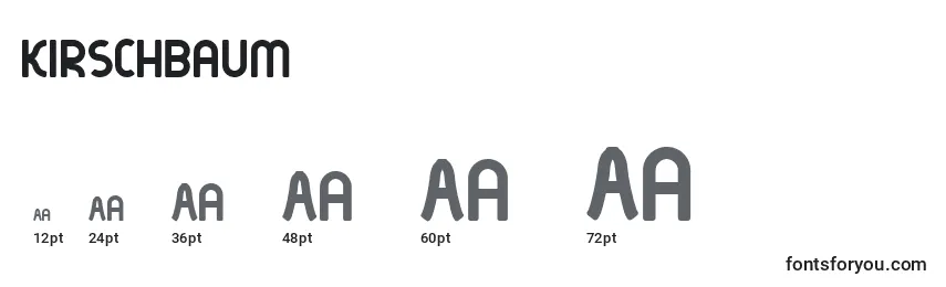Kirschbaum Font Sizes