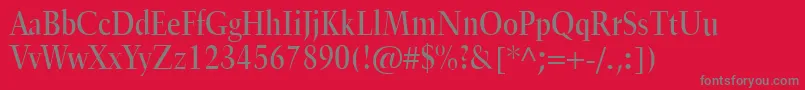 TrumpetliteNormal Font – Gray Fonts on Red Background