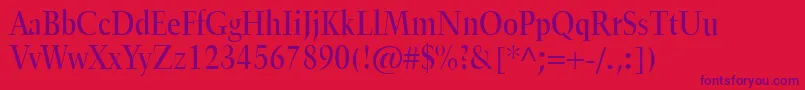 TrumpetliteNormal Font – Purple Fonts on Red Background