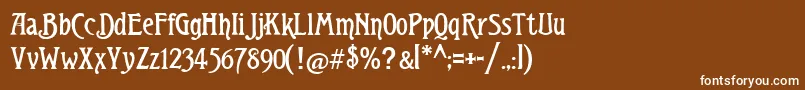 Шрифт Teutonic – белые шрифты на коричневом фоне