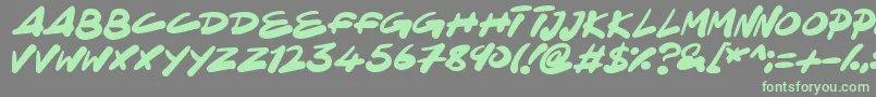 NinjaNote-Schriftart – Grüne Schriften auf grauem Hintergrund