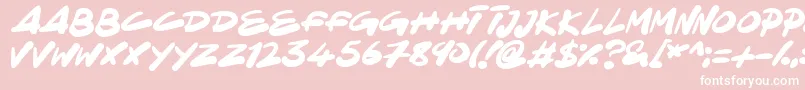 NinjaNote Font – White Fonts on Pink Background