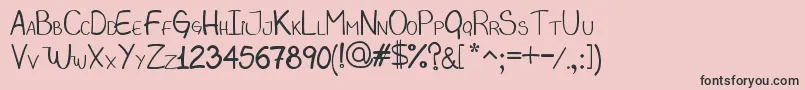 フォントMagbis – ピンクの背景に黒い文字