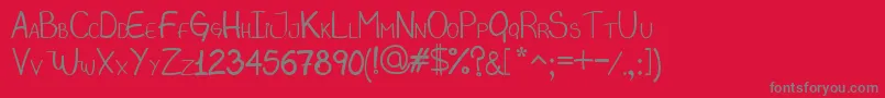 Magbis Font – Gray Fonts on Red Background