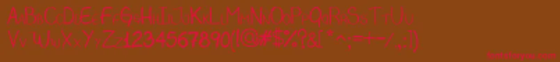 Magbis Font – Red Fonts on Brown Background