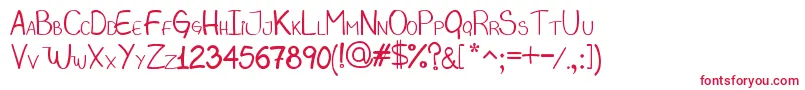 Magbis Font – Red Fonts on White Background
