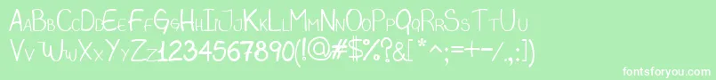 Magbis Font – White Fonts on Green Background