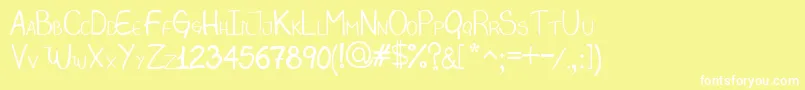 Magbis Font – White Fonts on Yellow Background