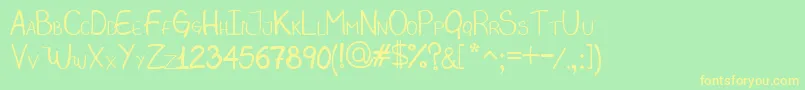 Magbis Font – Yellow Fonts on Green Background