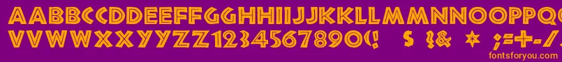 Tribeca Font – Orange Fonts on Purple Background