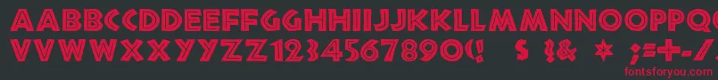 Tribeca Font – Red Fonts on Black Background