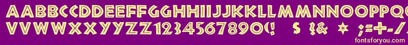 Tribeca Font – Yellow Fonts on Purple Background