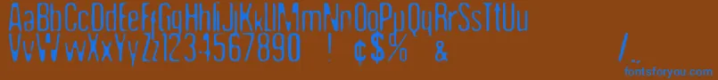 Шрифт Undo35 – синие шрифты на коричневом фоне
