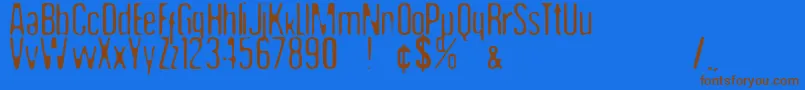 Шрифт Undo35 – коричневые шрифты на синем фоне