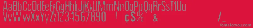 Undo35 Font – Gray Fonts on Red Background