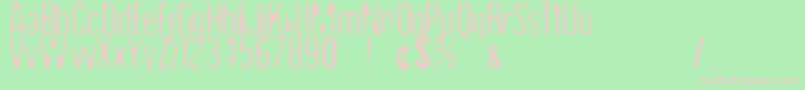 Undo35 Font – Pink Fonts on Green Background