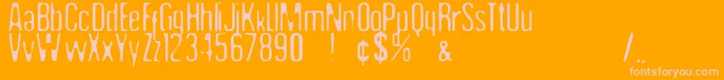 フォントUndo35 – オレンジの背景にピンクのフォント