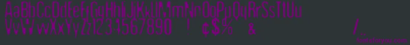 Undo35 Font – Purple Fonts on Black Background