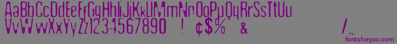 Шрифт Undo35 – фиолетовые шрифты на сером фоне